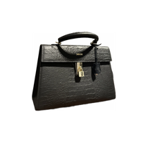 Load image into Gallery viewer, DAWODY Luxury bag made from Mango Leather Cayman Black UNIQUE 1 IN THE WORLD. - dawody-science-fashion
