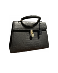 DAWODY Luxury bag made from Mango Leather Cayman Black UNIQUE 1 IN THE WORLD. - dawody-science-fashion