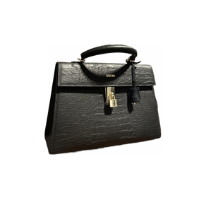 DAWODY Luxury bag made from Mango Leather Cayman Black UNIQUE 1 IN THE WORLD. - dawody-science-fashion
