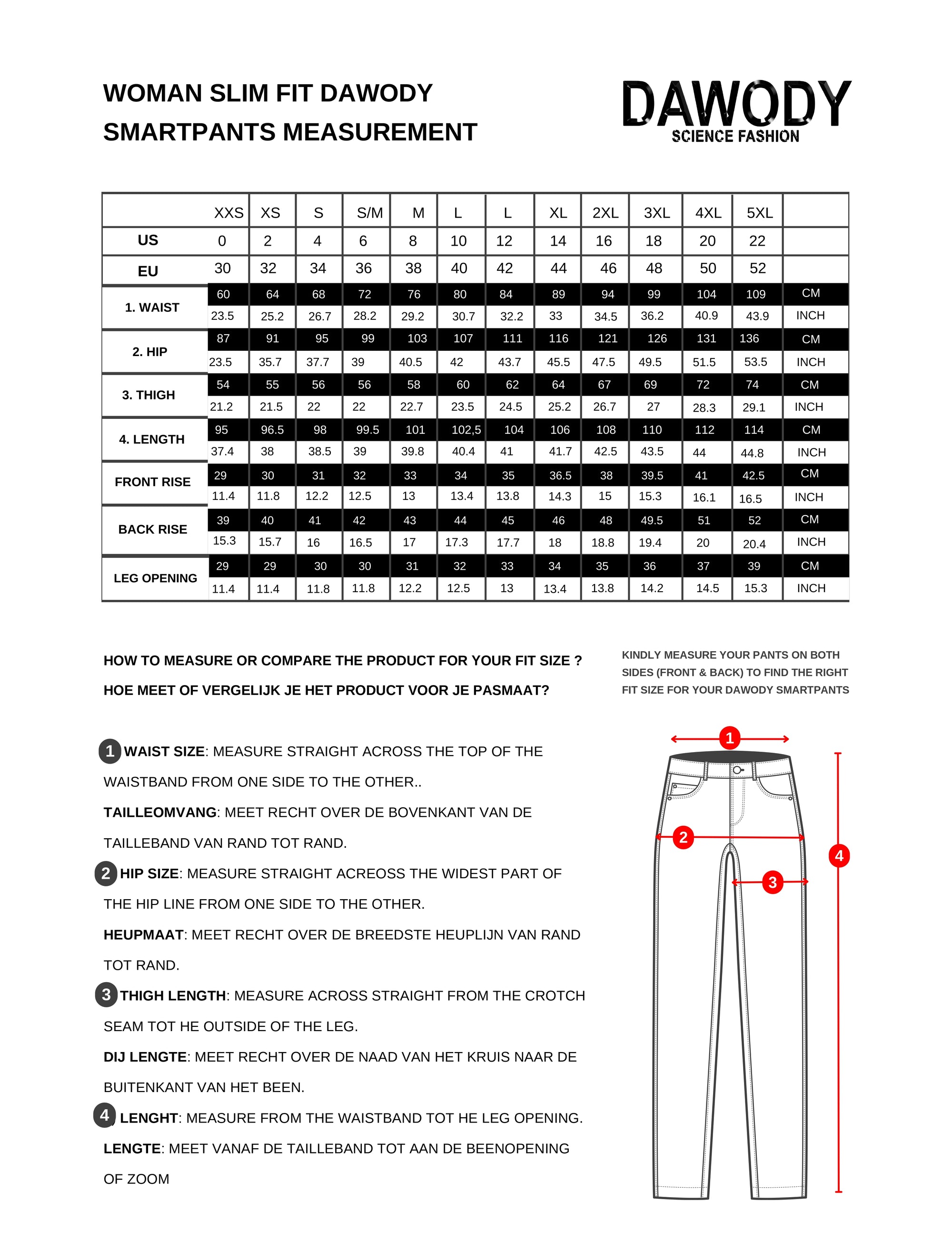 DAWODY La Femme Exclusive Designer Smartpants for Her. - dawody-science-fashion